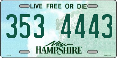 NH license plate 3534443