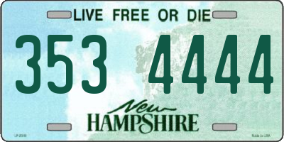 NH license plate 3534444