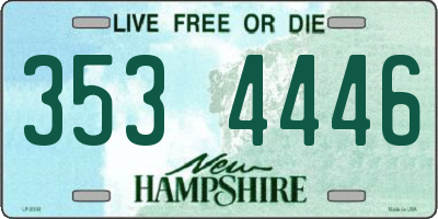 NH license plate 3534446