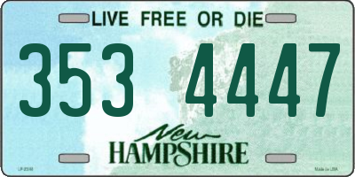 NH license plate 3534447