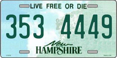 NH license plate 3534449