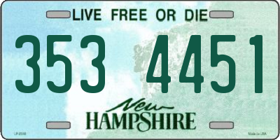 NH license plate 3534451