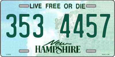 NH license plate 3534457