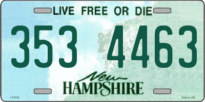 NH license plate 3534463