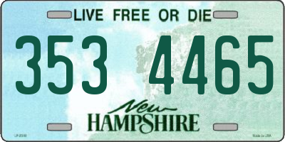 NH license plate 3534465