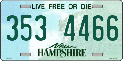 NH license plate 3534466
