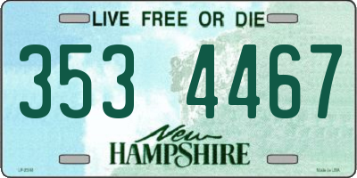 NH license plate 3534467