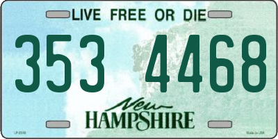 NH license plate 3534468