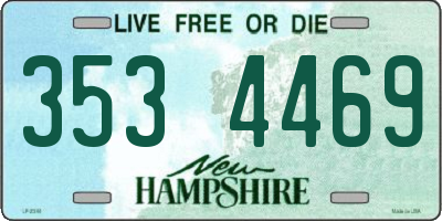 NH license plate 3534469
