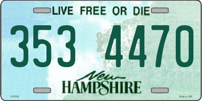 NH license plate 3534470