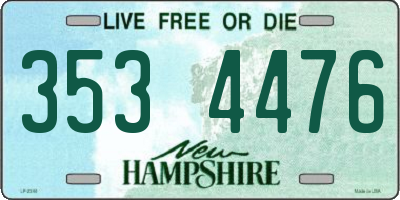 NH license plate 3534476