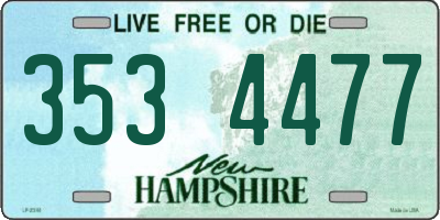 NH license plate 3534477