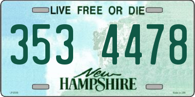 NH license plate 3534478
