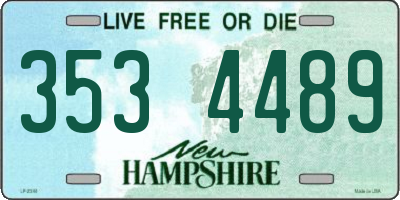 NH license plate 3534489