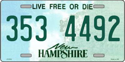NH license plate 3534492
