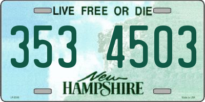 NH license plate 3534503