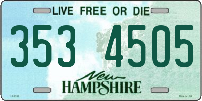 NH license plate 3534505