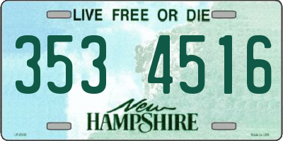 NH license plate 3534516