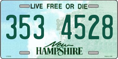 NH license plate 3534528