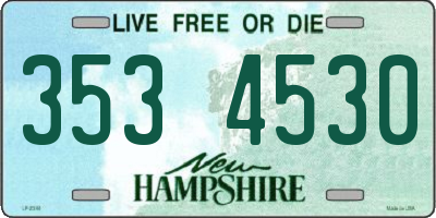 NH license plate 3534530