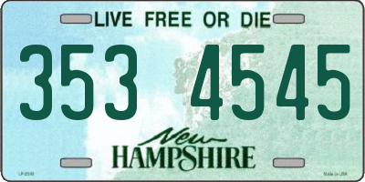 NH license plate 3534545