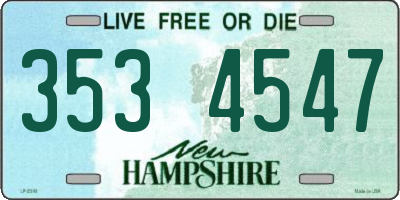 NH license plate 3534547