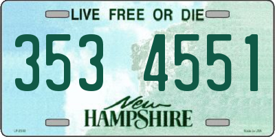 NH license plate 3534551