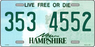 NH license plate 3534552