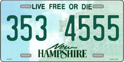 NH license plate 3534555