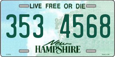 NH license plate 3534568