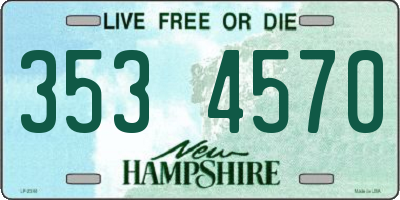 NH license plate 3534570