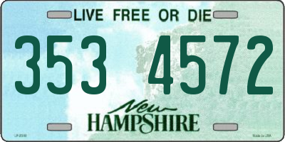 NH license plate 3534572