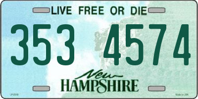 NH license plate 3534574