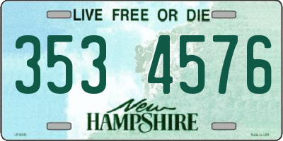 NH license plate 3534576