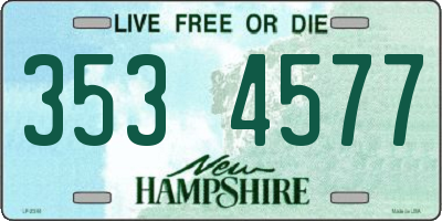 NH license plate 3534577