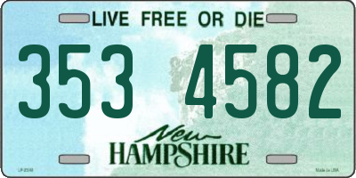 NH license plate 3534582