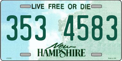 NH license plate 3534583