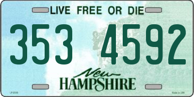 NH license plate 3534592