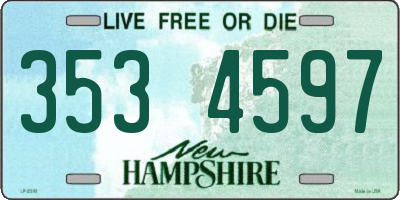 NH license plate 3534597