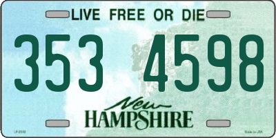 NH license plate 3534598