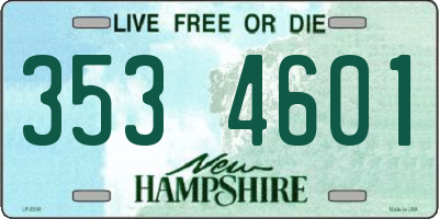 NH license plate 3534601