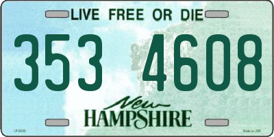 NH license plate 3534608