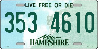 NH license plate 3534610