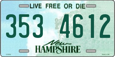NH license plate 3534612