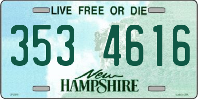 NH license plate 3534616