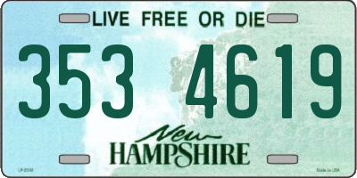 NH license plate 3534619