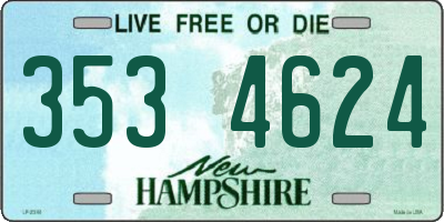 NH license plate 3534624