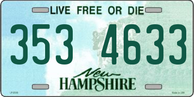 NH license plate 3534633