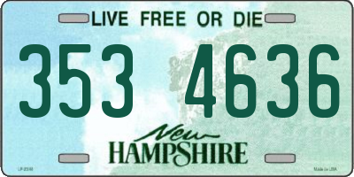 NH license plate 3534636