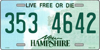 NH license plate 3534642